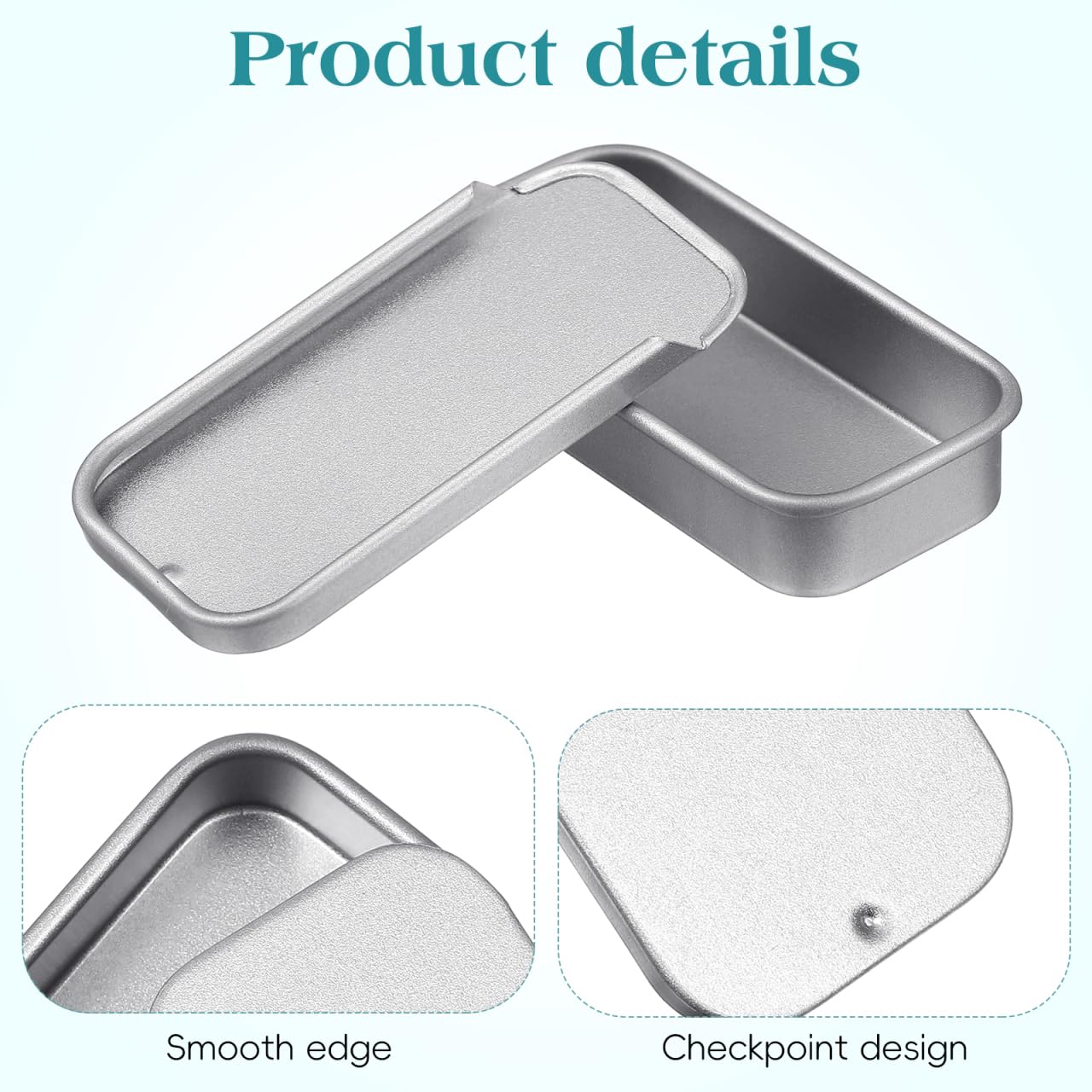 minkissy 16 Pcs Small Tinplate Boxes Push Lid Tinplate Boxes 1.97 X 0.98 X 0.39 in Mini Metal Boxes for Solid Perfume Balm Candy Coins Pills and