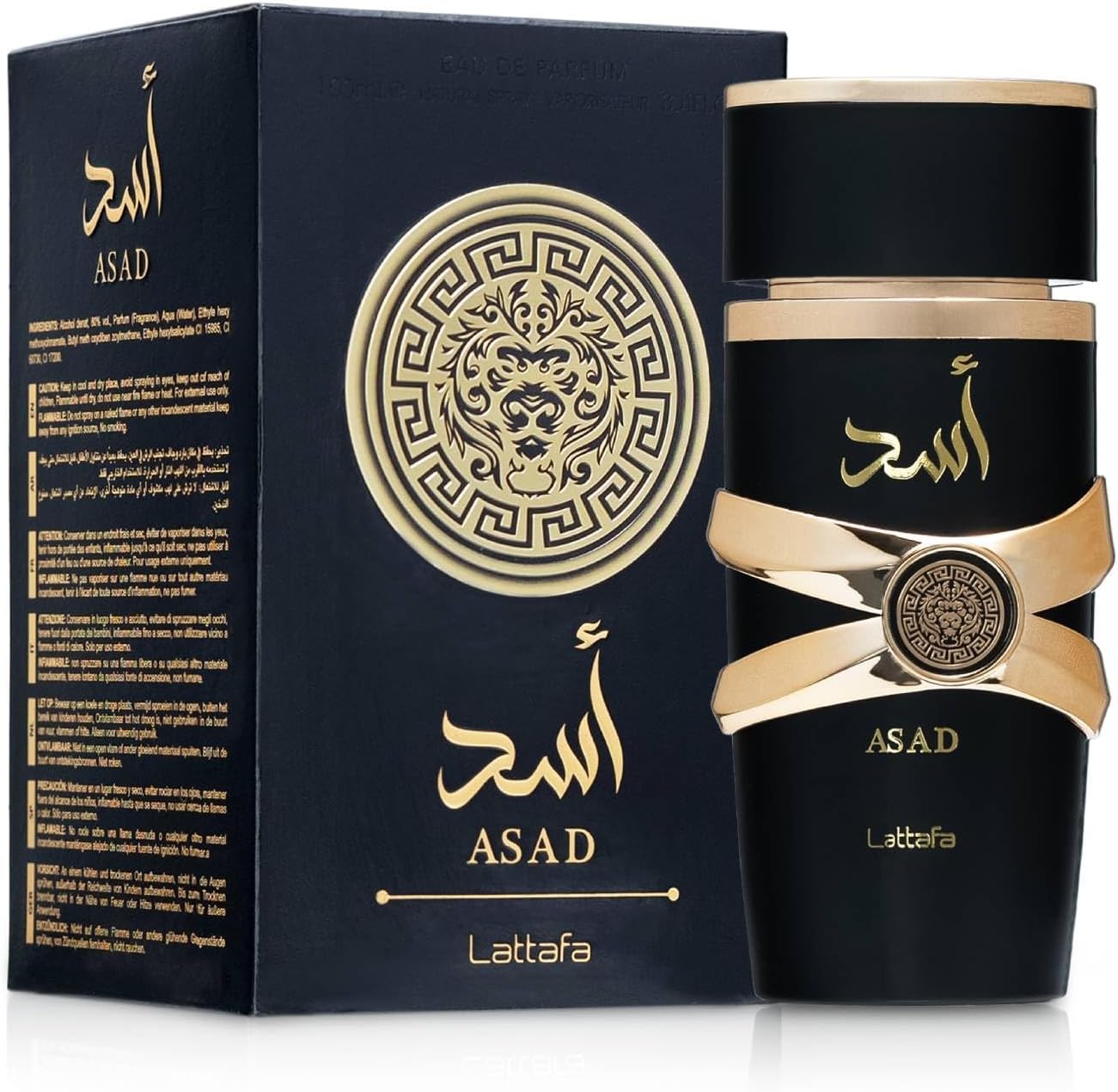 Asad by Lattafa for Men - 3.4 oz EDP Spray. New but open scruffy box.