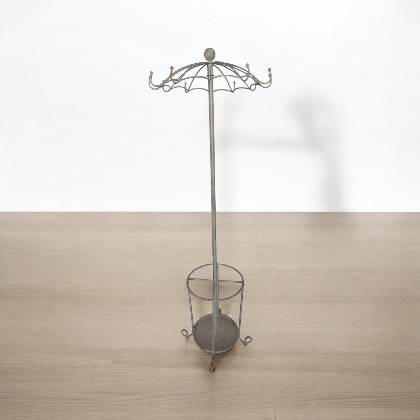 172CM CREAM METAL COAT STAND/ UMBRELLA HOL