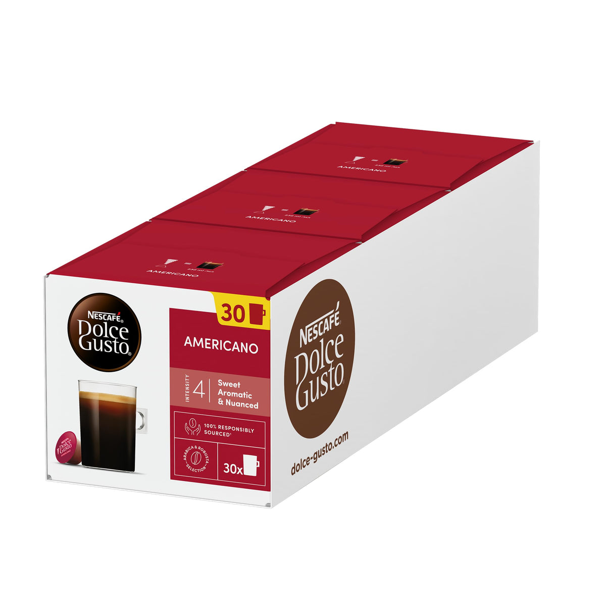 NESCAF? Dolce Gusto Americano | 3x30 Pack | 90 Cups