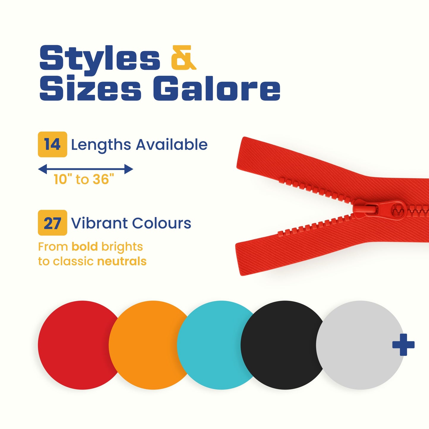 30" (76cm) Bright Green Chunky Zip - Heavy-Duty Open-Ended Separating