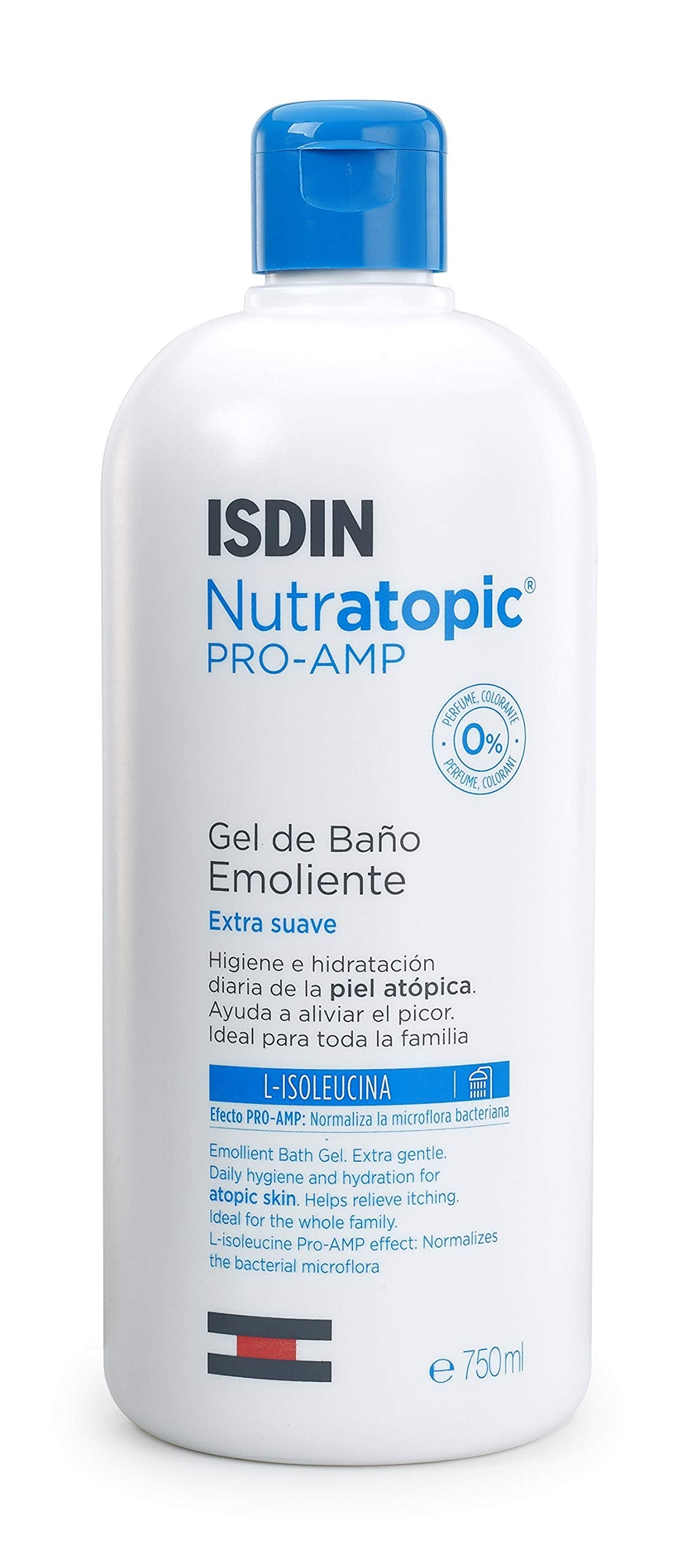 ISDIN Nutratopic?PRO-AMP Emollient Bath Gel (750ml) | Gentle shower gel for atopic or dry skin
