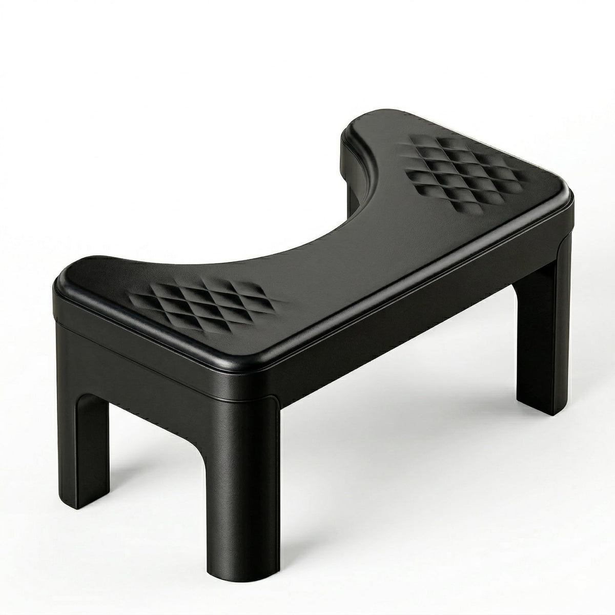 6.7 Inch Squatting Toilet Stool for Adults, Toilet Foot Pooping Stool for Bathroom, Non-Slip PottyStool for Pooping (Black)