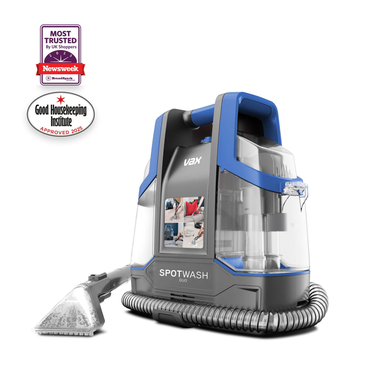 Vax CDCW-CSXA SpotWash Duo Spot Cleaner, Car, Upholstery, Sofa Carpet Cleaning Machine, Included Pet Tool & Solution Removes Spills & Stains, Portable