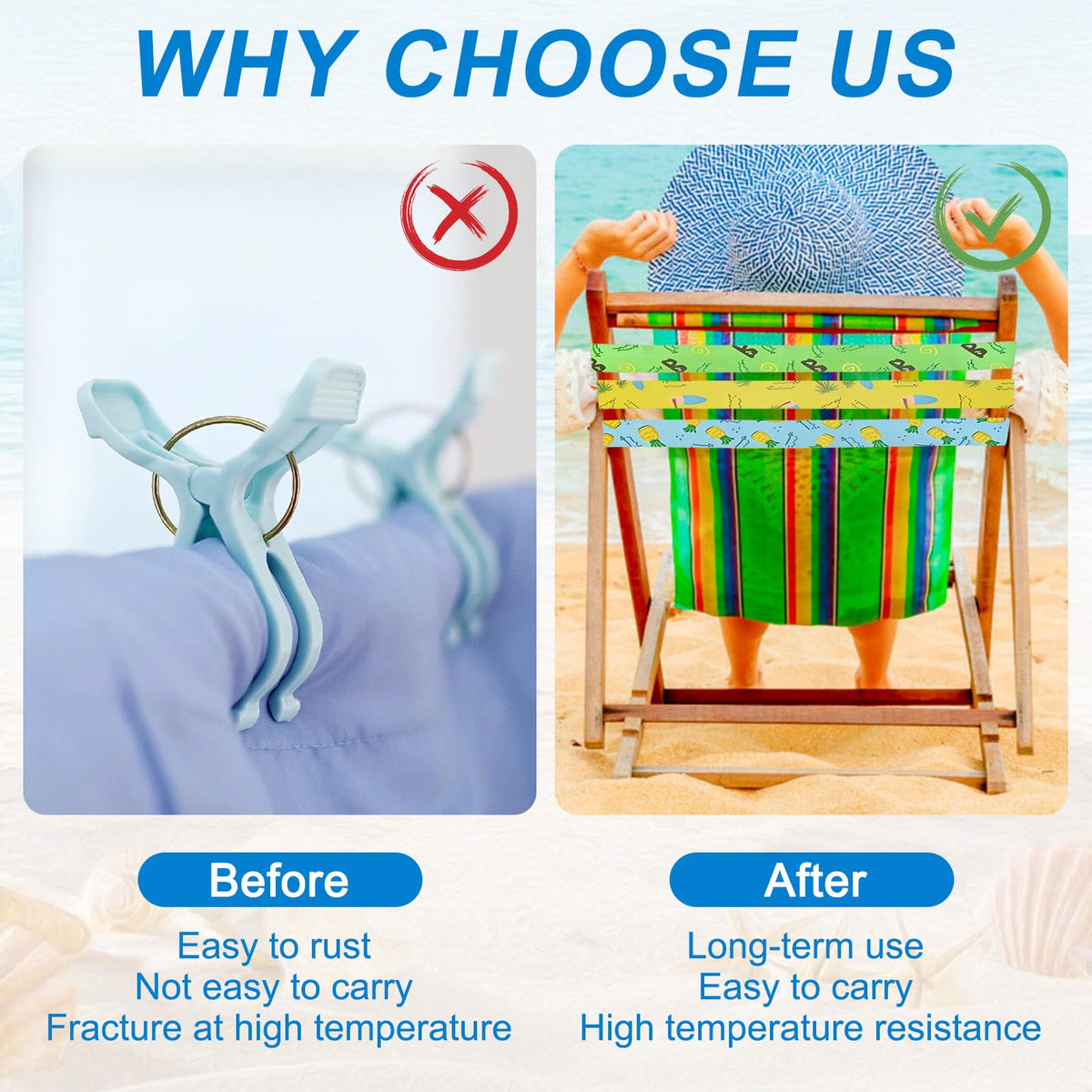 Beach Towel Bands for Sun Loungers, Elastic Windproof Sunbed Towel Straps, Non-Slip Chair Towel Holder for Pool, Beach, Cruise Chairs