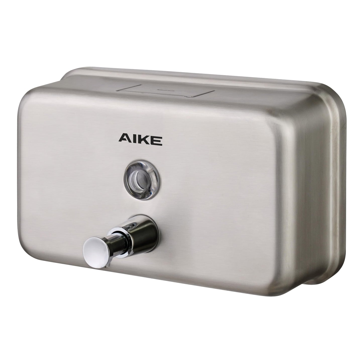 AIKE Updated Stainless Steel Soap Dispenser Wall Mounted, 1100ml Large Capacity Manual Liquid Hand Soap Dispenser Anti-rust for Commercial and