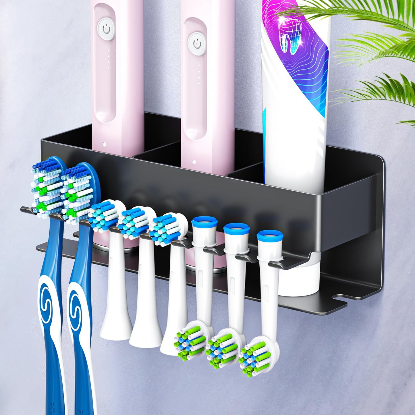 WAYASI Electric Toothbrush Head Holder, Electric Toothbrush Holder, Adhesive Toothbrush Holder Wall Mounted Non Screw, Tooth Brush Head Holder