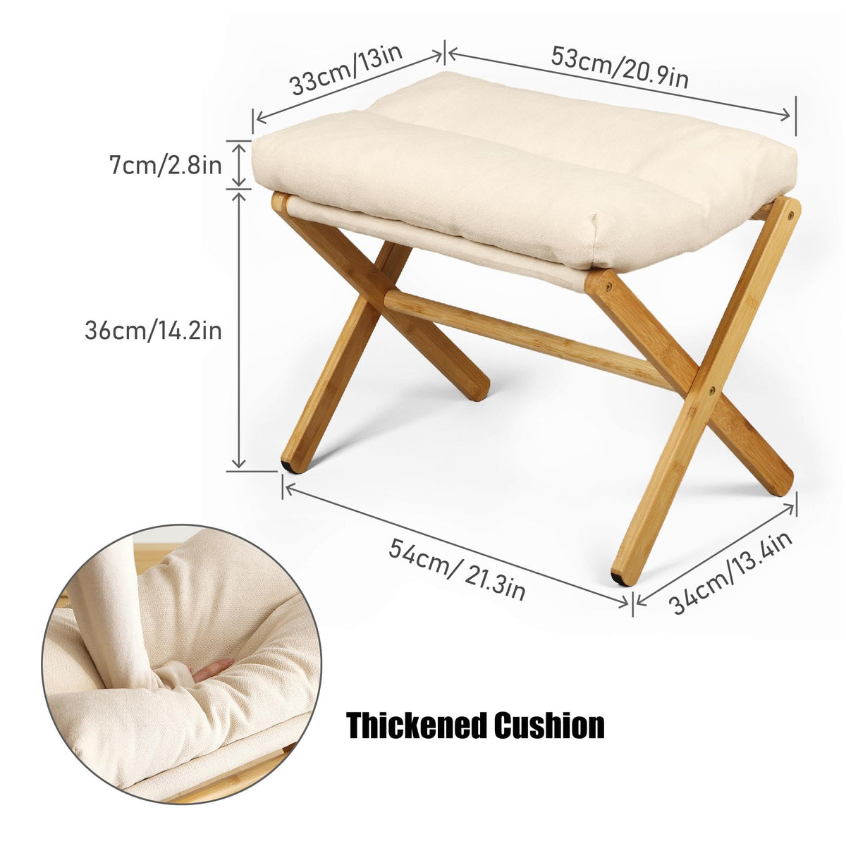 Nisorpa Foldable Foot Stool Footrest Foot Rest Leg Rest Ottoman for Sofa Ottomans