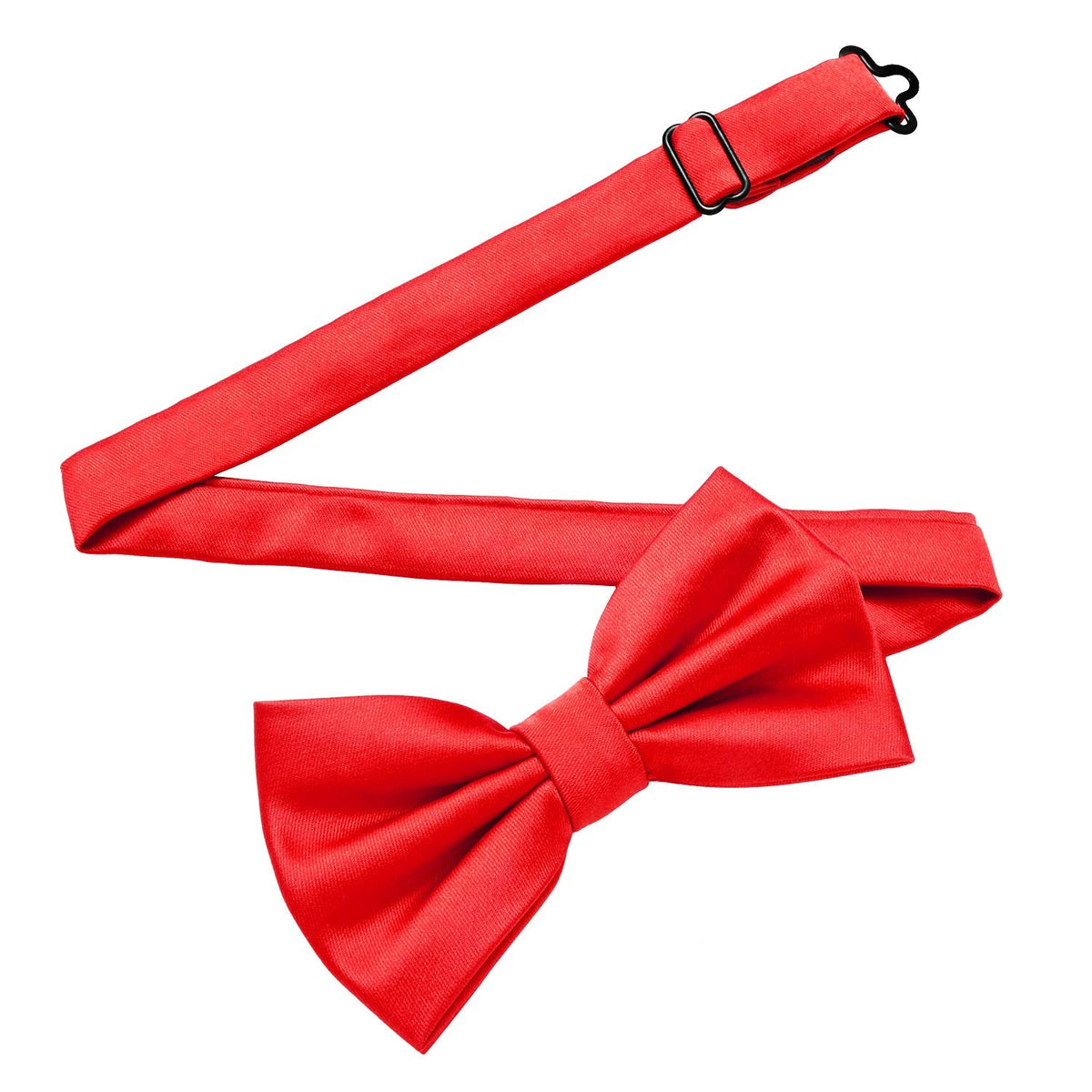 MASADA bow tie blazing-red - men's accessory in silk-look, continuously adjustable, handmade with hook closure - 12 x 6 cm