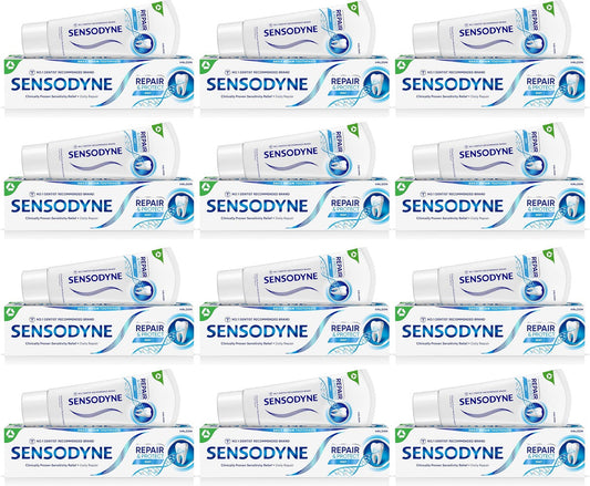 12 x Sensodyne Repair And Protect Original Toothpaste 75Ml