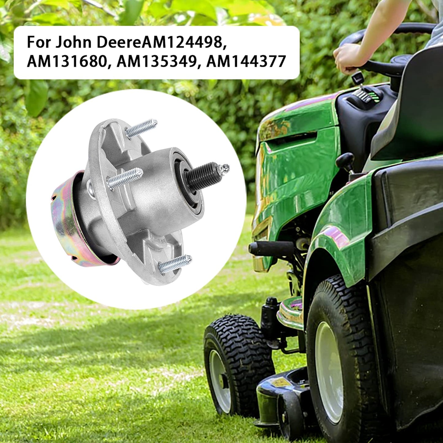 Parts Camp Replacement Spindle AM144377 for John Deere AM124498 AM131680 AM135349 Mower Spindle