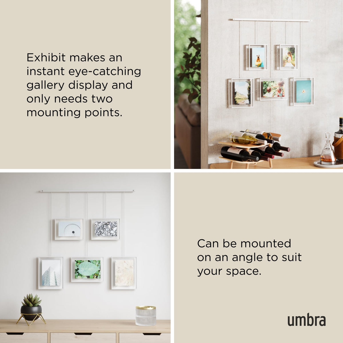 Umbra Photo Frames, White, normal, 5 Frames