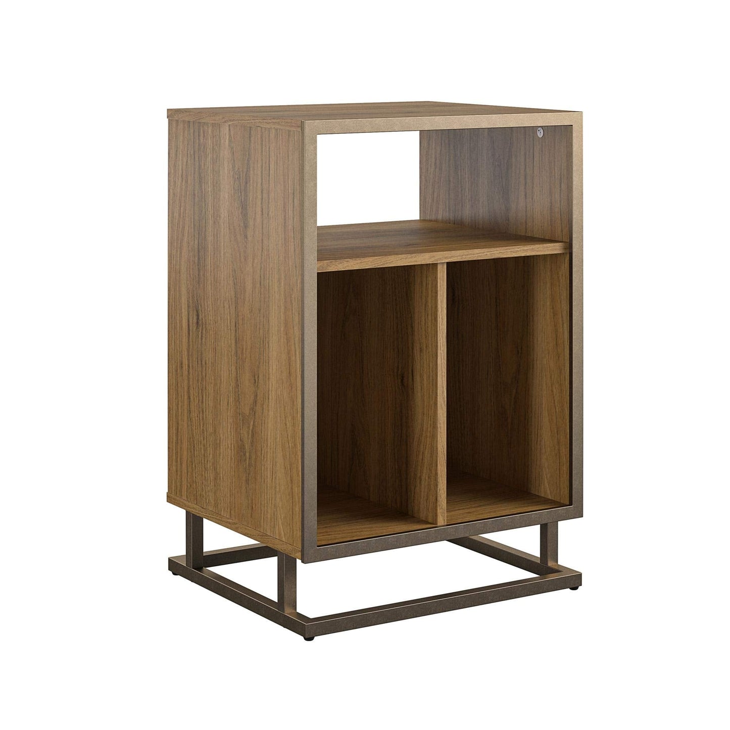 Novogratz Regal Turntable Stand Walnut Look