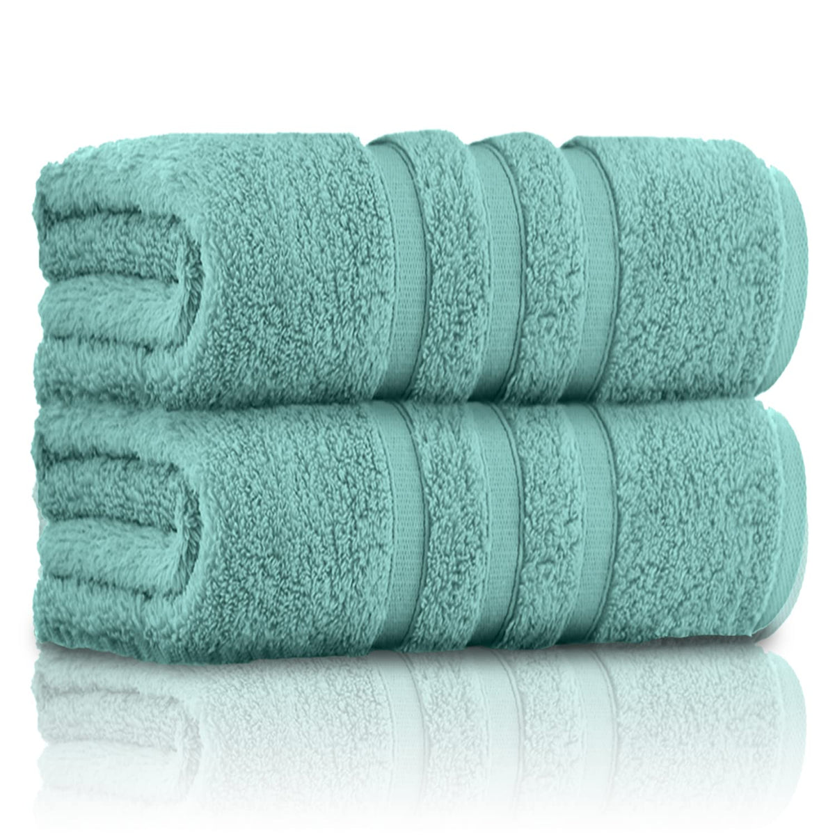 GC GAVENO CAVAILIA 100% Ringspun Cotton, Luxury 550 GSM Zero Twist Towel, Egyptian, Duck Egg, 80x140 Bath Sheet