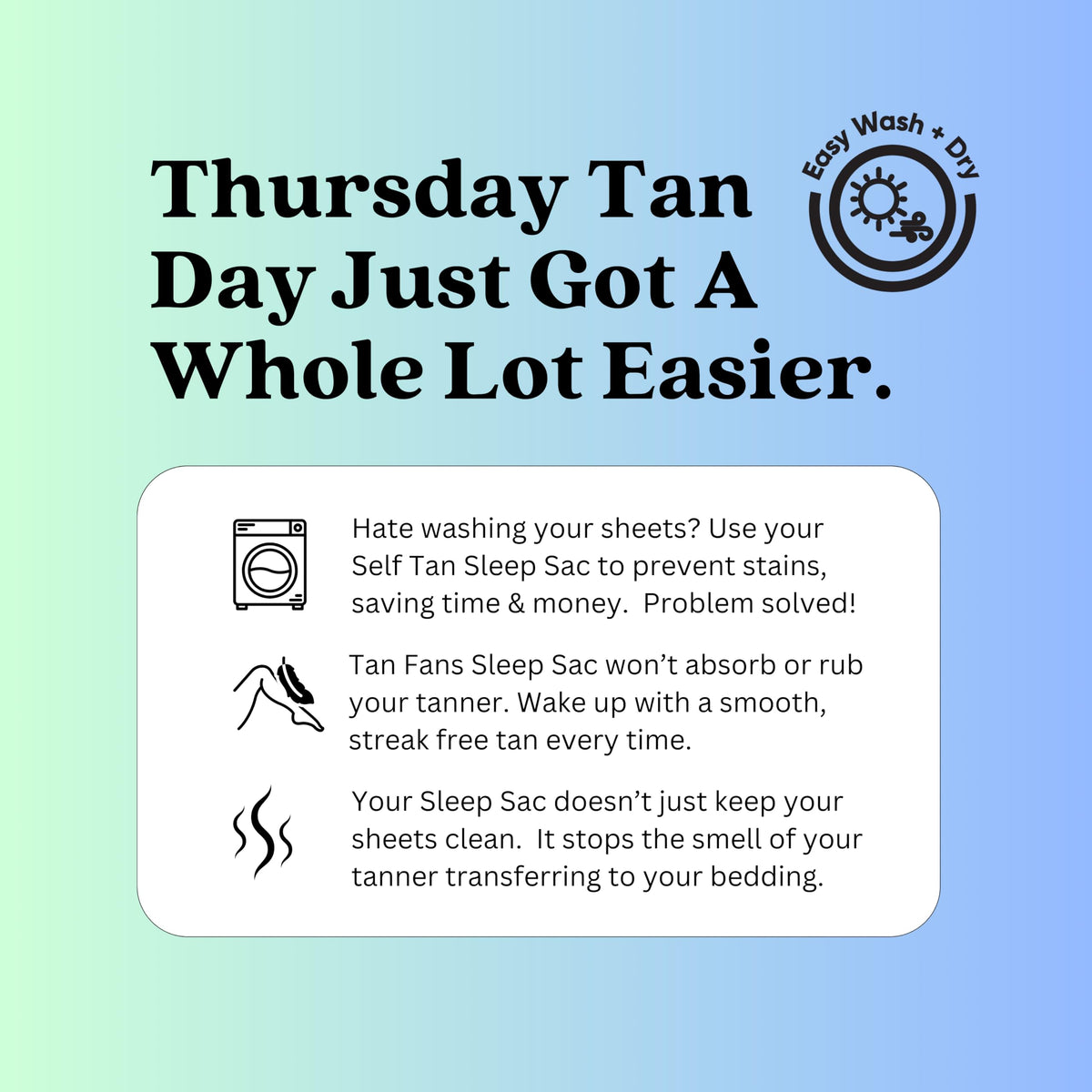Tan Fan Self Tan Sleep Sac for Dark Tanner (Pink) - Keep Sheets Clean from Dark Tan Stains w Thicker Bottom Underlay For Extra Protection - 100% Cool