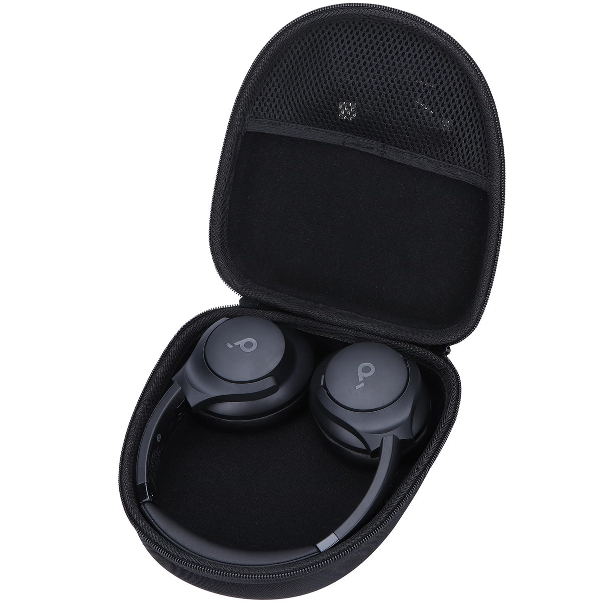Lebakort Hard Carry Case Compatible with Anker Soundcore Life Q20 Q30 Q35 Q40 Q45 Q20+ Q20i Hybrid Active Noise Cancelling Headphones (Black Case)