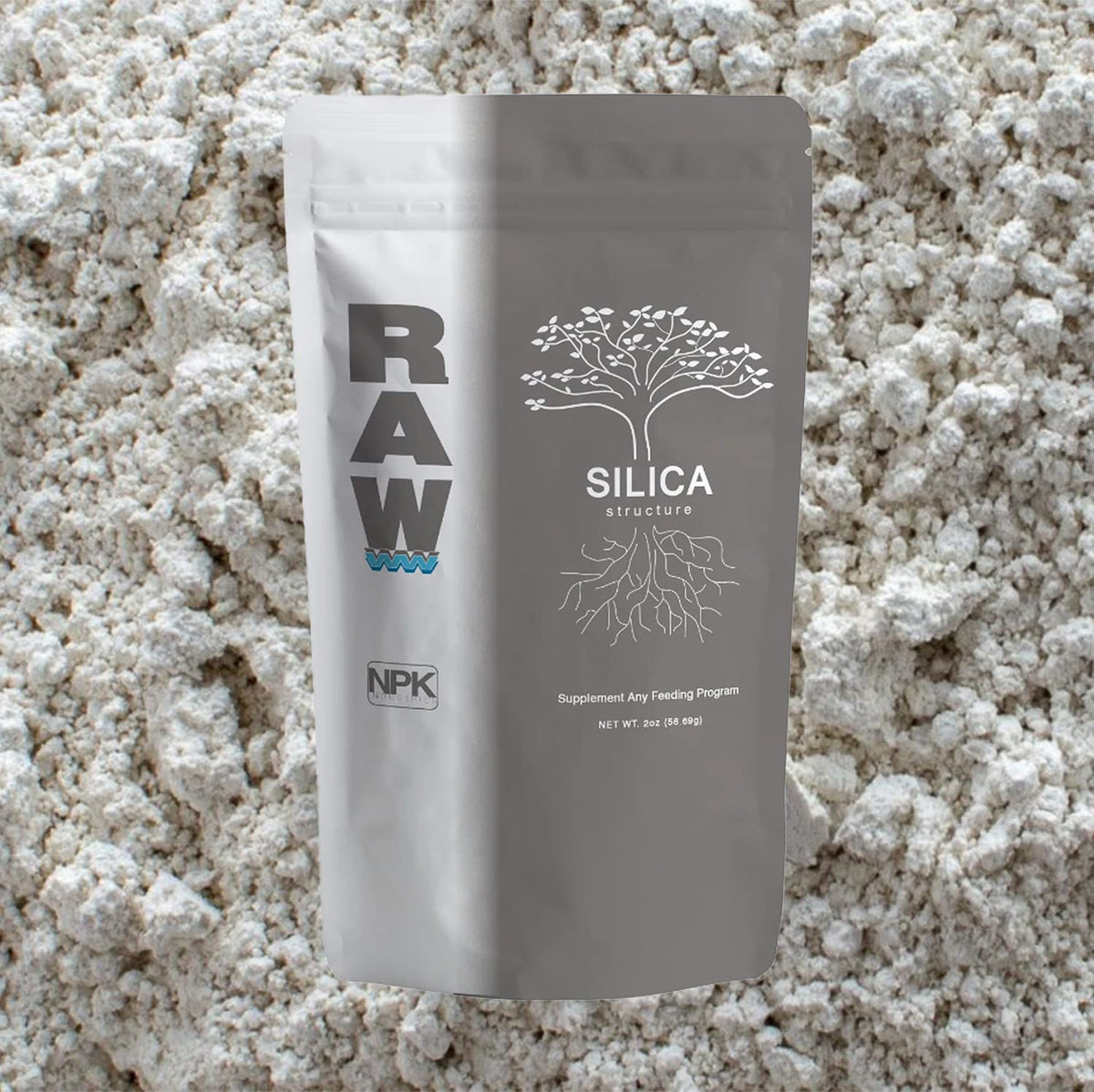 RAW Silica 8oz - High-Purity Plant Supplement for Stronger Growth and Stress Resistance - Essential Silicon Nutrient for Hydroponics, Soil, and Coco
