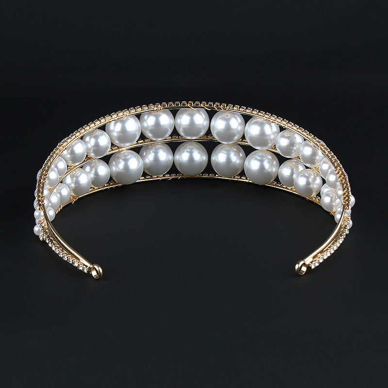 Handmade Pearl & Rhinestone Bridal Headband