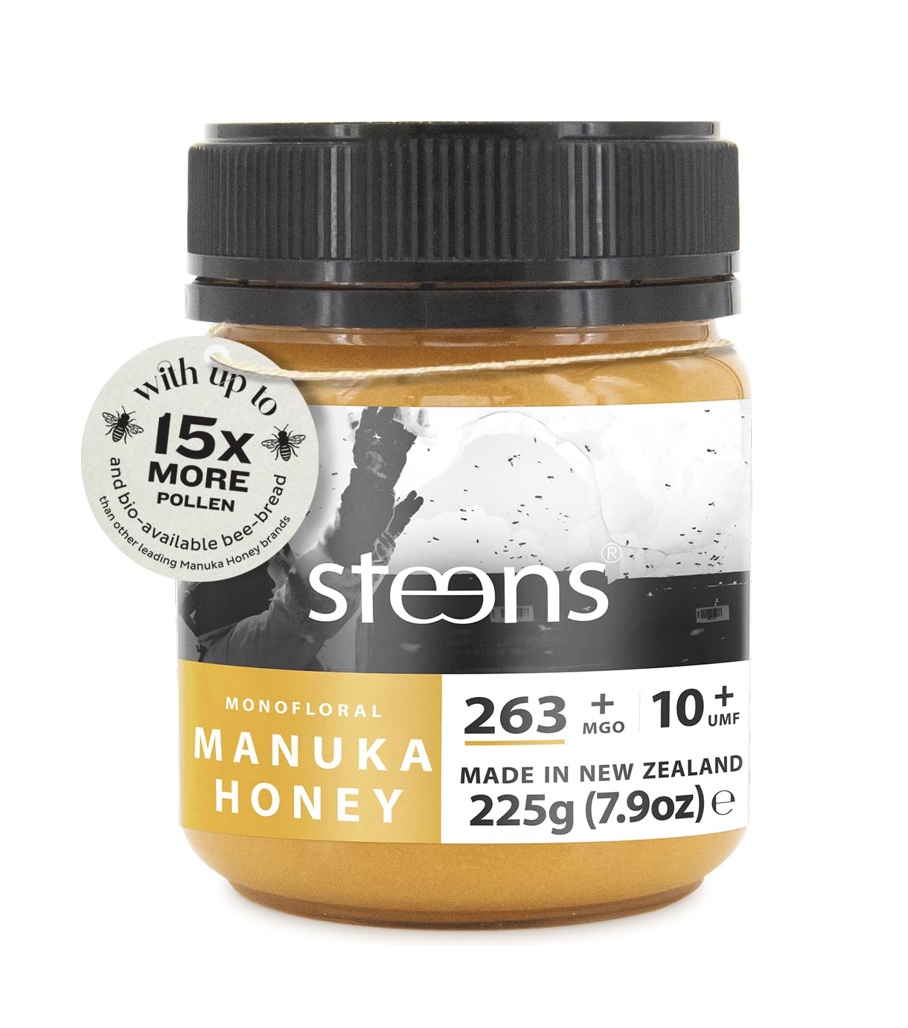 Steens Raw Monofloral Manuka Honey MGO 263+ (UMF10) 225g