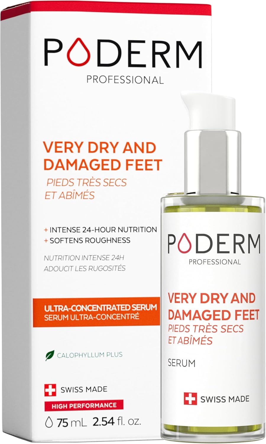 PODERM VERY DRY AND DAMAGED FEET, New but open, scruffy box