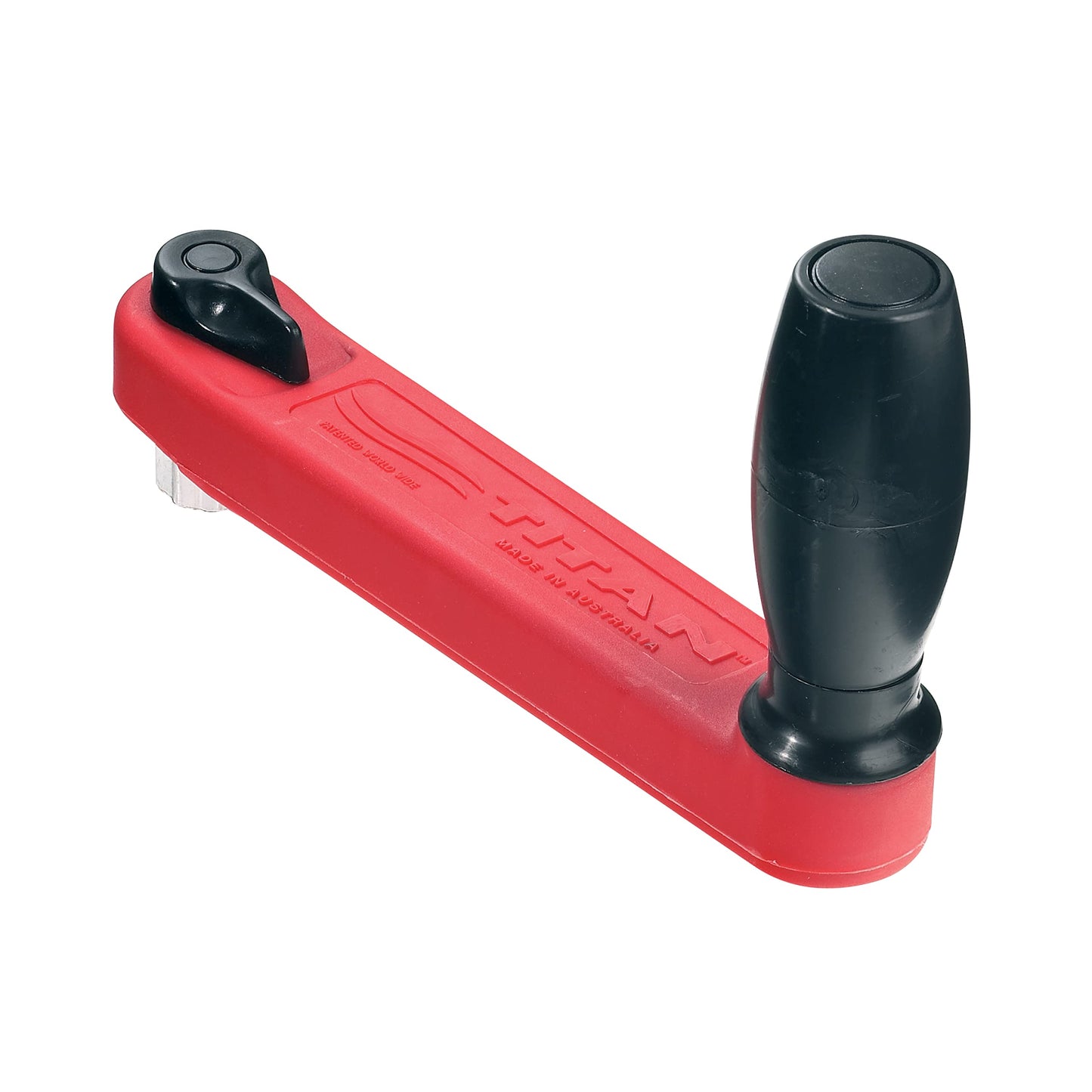Lewmar? 8" Single Grip Winch Handle, Locking, Red with Black Grip