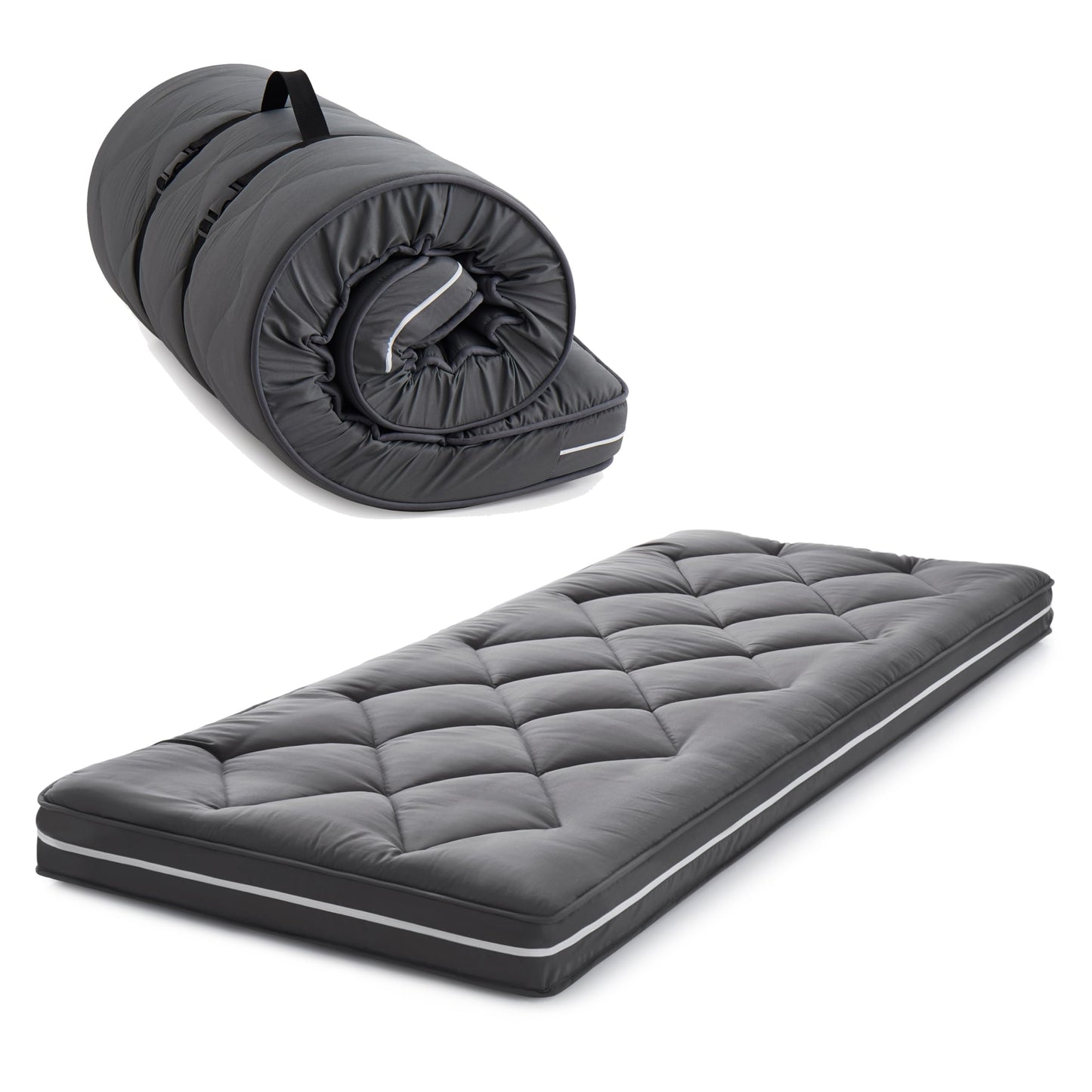 Jamdok Single Roll Up Floor Mattress,Memory Foam,Portable(190X97X10cm)