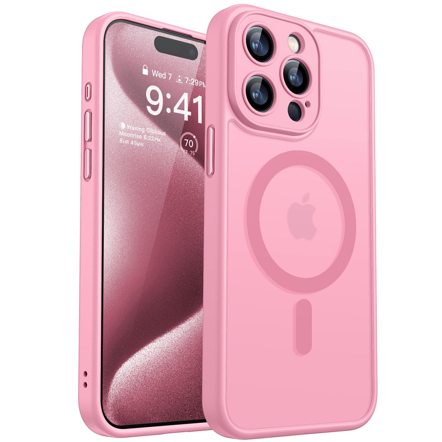 CANSHN Magnetic Compatible with iPhone 15 Pro Max Case, Compatible with MagSafe, Upgraded [Full Camera Protection], [Military Grade Drop Tested]