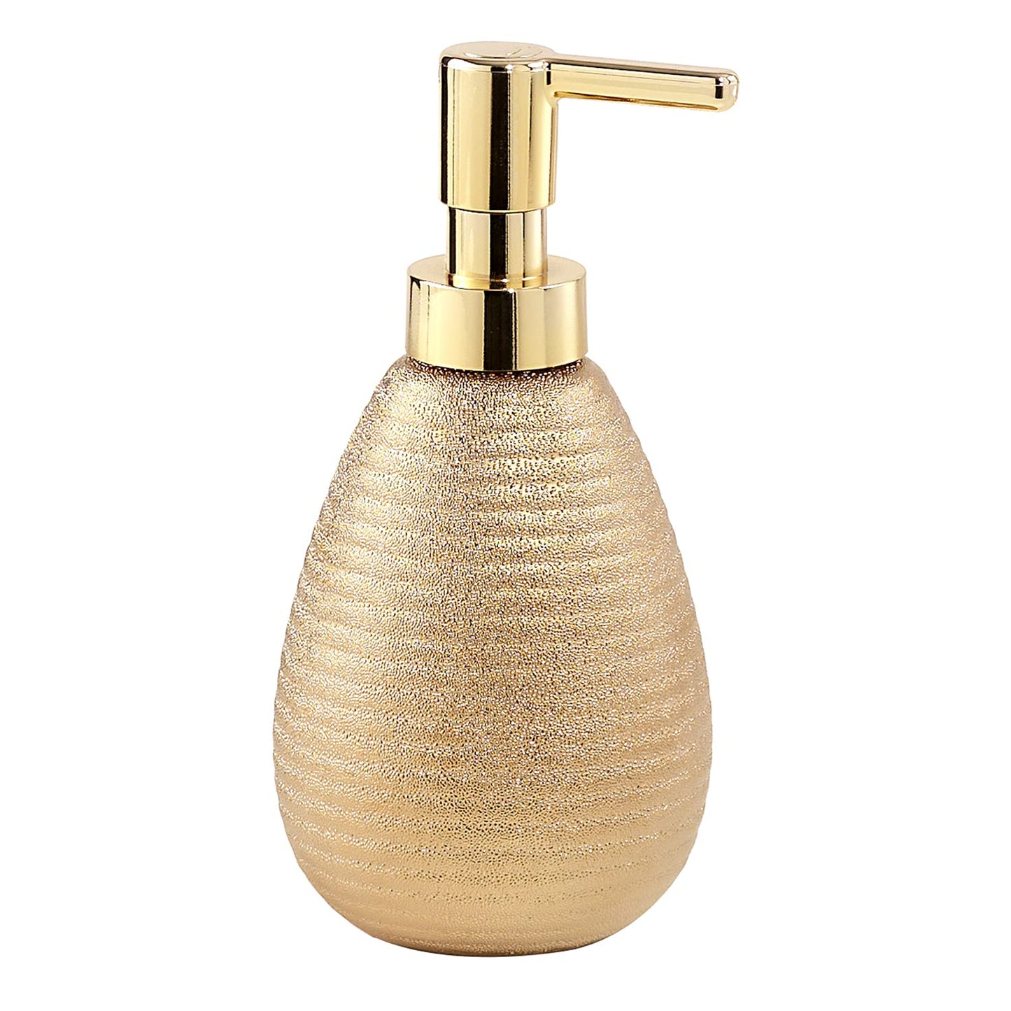 Gedy Gold, G-Astrid Bathroom Soap Dispenser, Dimensions 16.6 x 8.3 x 8.3 cm, Weight 0.23 kg, Ceramic Soap Dispenser, Year of Warranty 2, R&D Design,