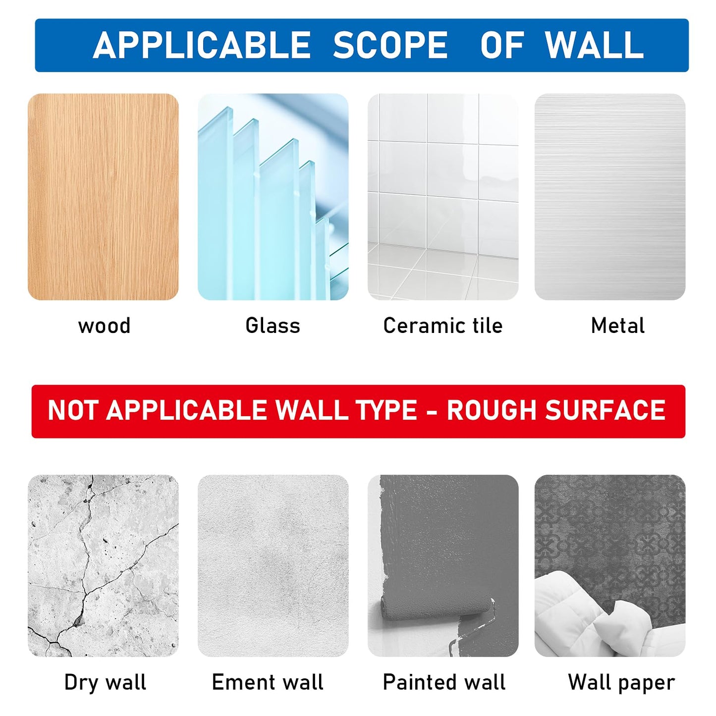 WLLHYF 12 Pcs Shower Adhesive Hooks Shower Caddy Adhesive Replacement 12