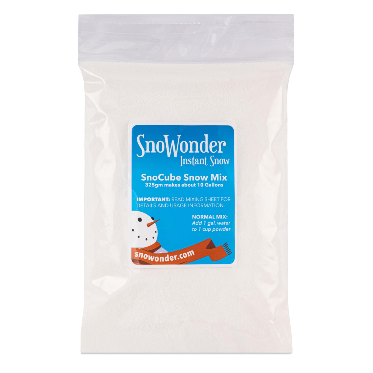 SNOWONDER Instant Snow Fake Artificial Snow, Also Great for Making Cloud Slime - Mix Makes 10 Gallons of Fake Snow