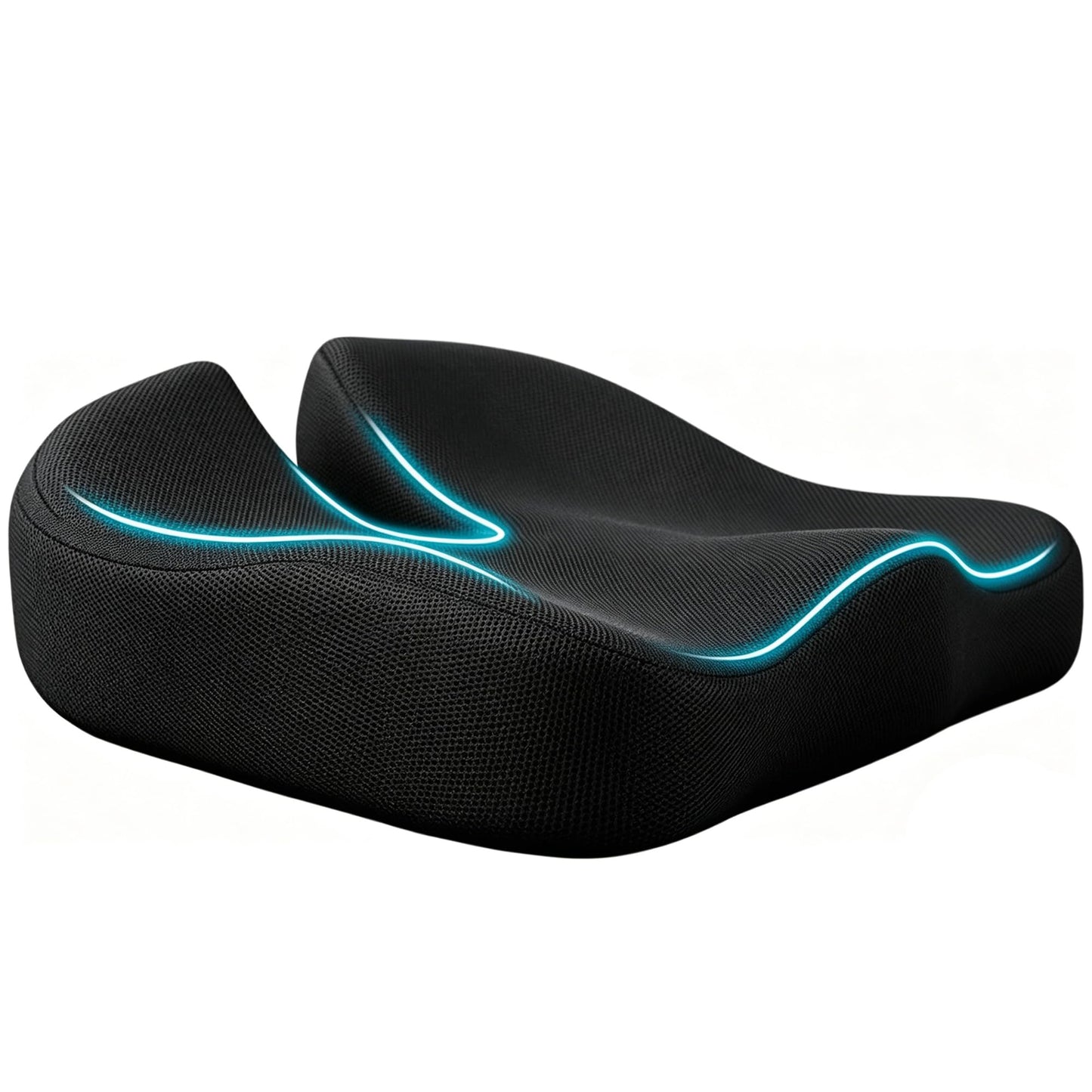 YueXing Coccyx Cushion, Memory Foam Seat Cushion for Tailbone Pain Relief – W-Shape Design, Non-Slip