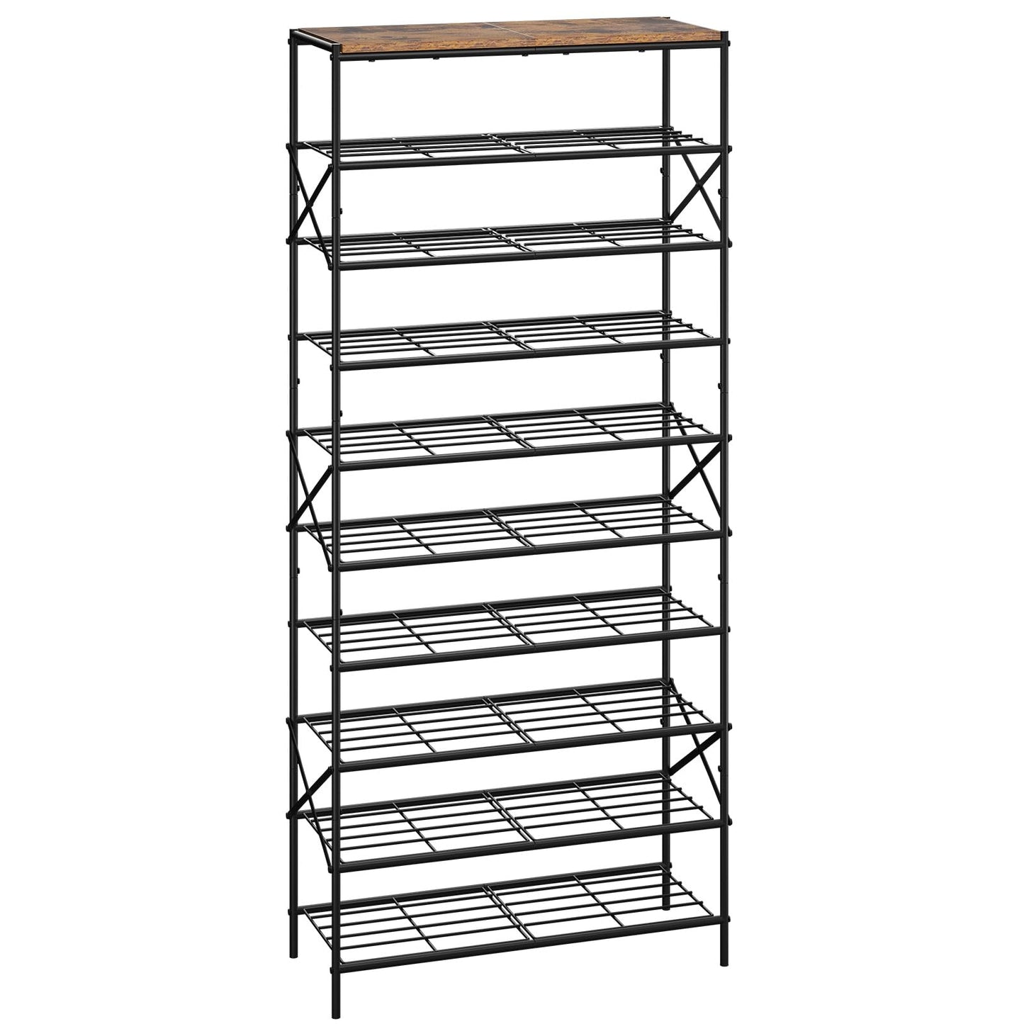 IBUYKE 10 Tier Shoe Rack, Large Capacity Shoe Storage Organizer for 40 Pairs of Shoes
