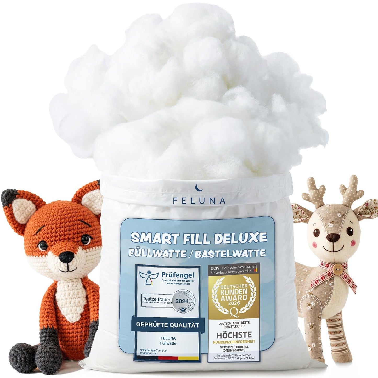 Feluna® Polyester Cushion Filling Stuffing - Washable, Oeko-Tex
