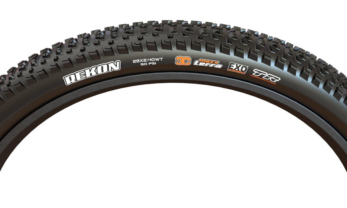Maxxis Rekon 29x2.40 WT 60 TPI Folding Dual Compound (EXO/TR) Tyre, Black