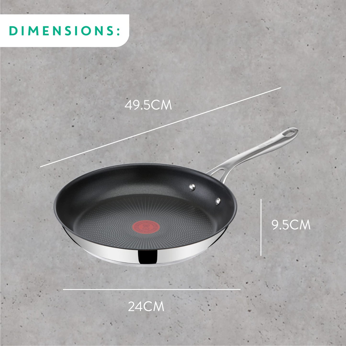 Tefal JO Cook's Direct SS 28cm Frypan