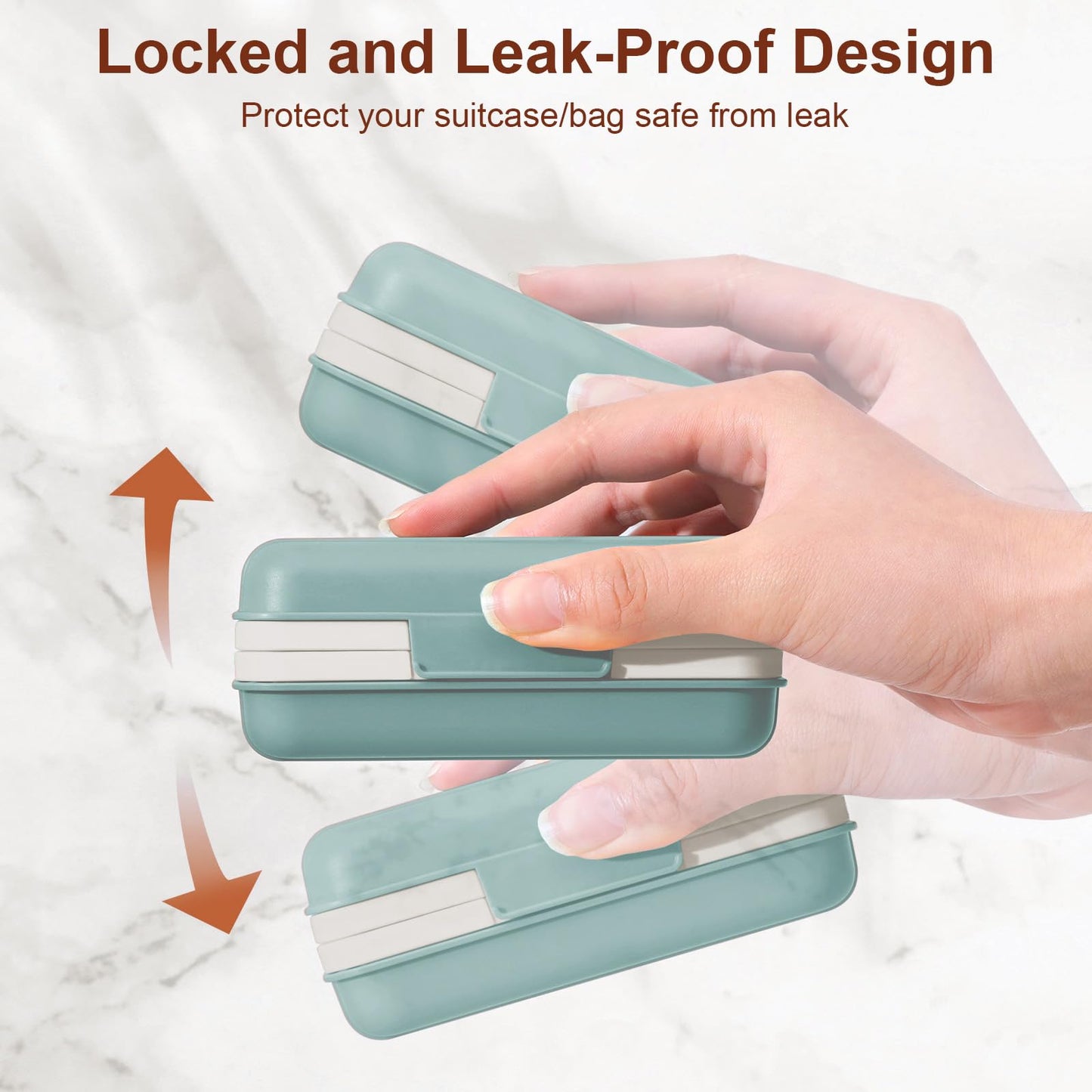 Quatish Leakproof Bar Soap Holder Dish with Lid for Shower, Portable 1 Pack Travel Soap Case Box for Gym, Camping, Hiking, Outdoor Use