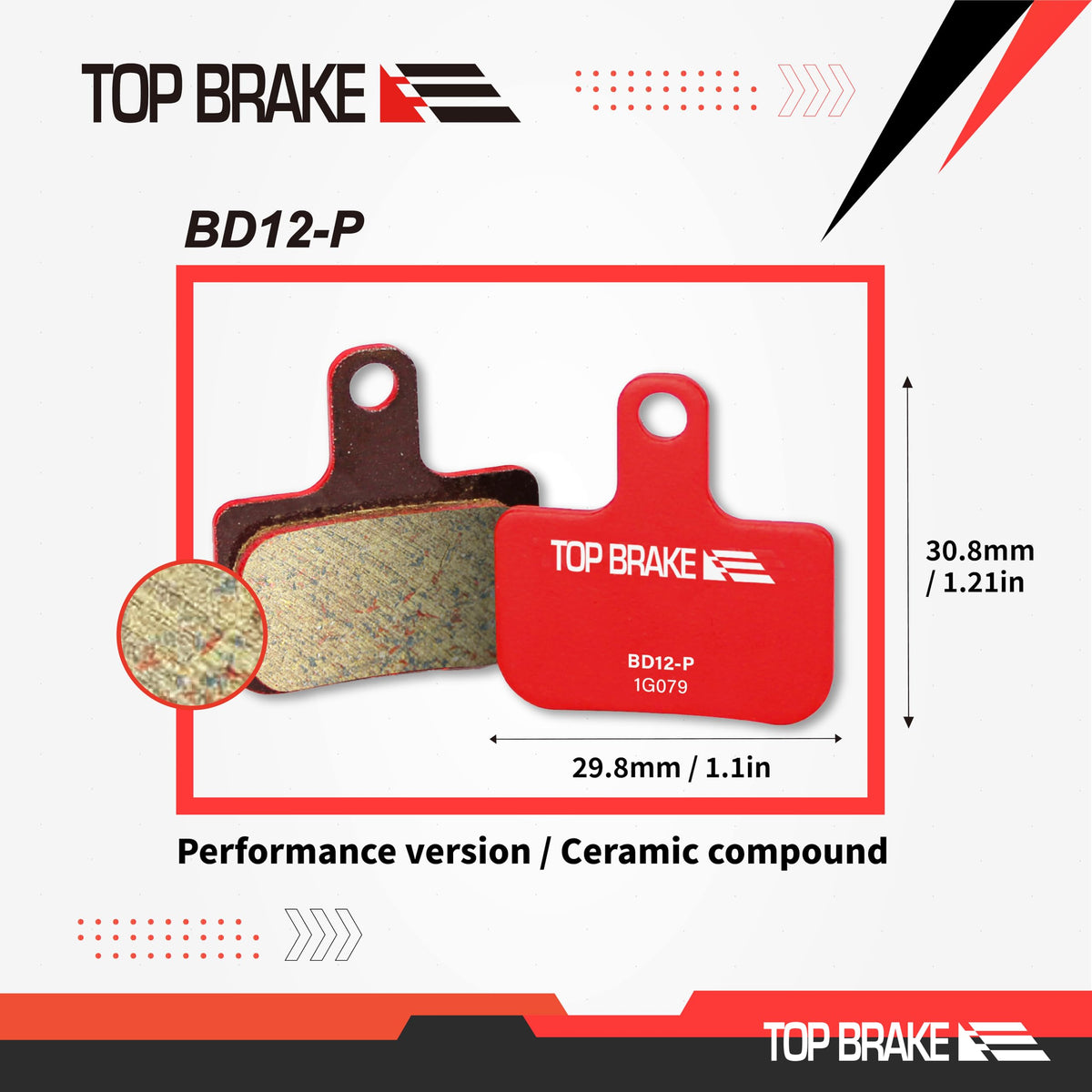 TOP BRAKE 2 Pairs Disc Bike Brake Pads for SRAM Level Ultimate/Red/AXS Force Road and XC MTB Brake Set
