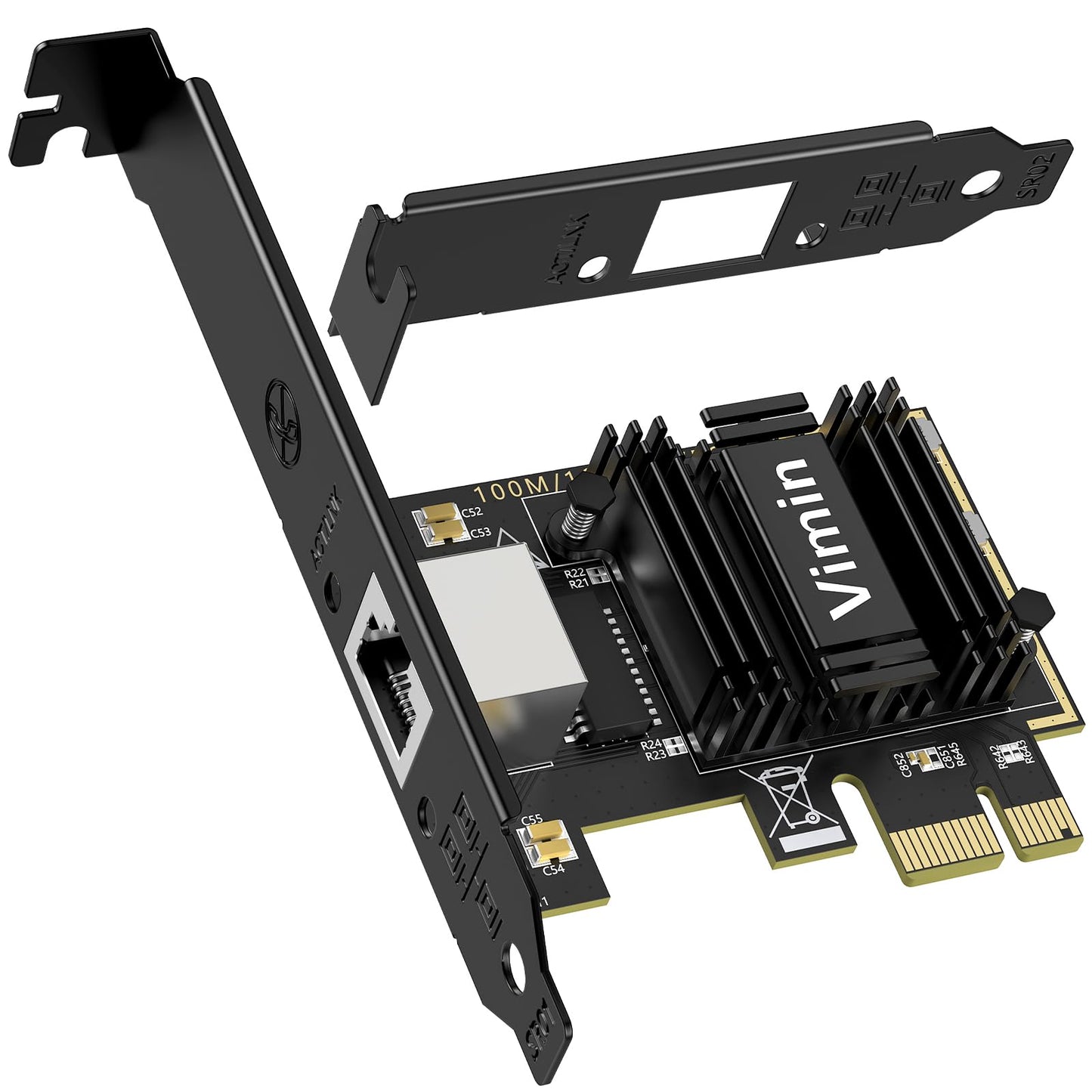 5G PCIe Network Card with Realtek RTL8126, 5G Network Card RJ45 Port, 5G/2.5G/1000/100 Mbit/s Base-T Card, PCI Express Ethernet Adapter for Windows,