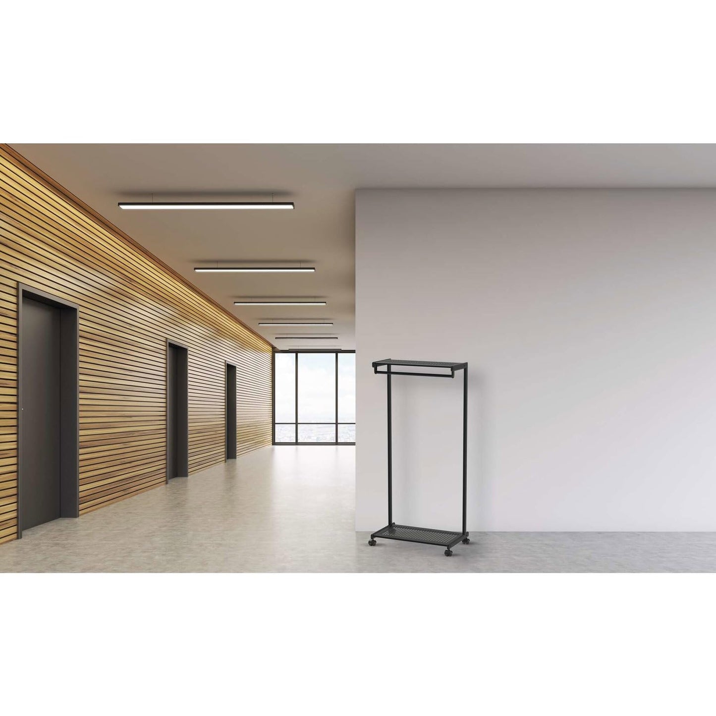 Maul MAULbolero Row Wardrobe | Stylish Mobile Coat Rack with Drawer Shelf for Trade Shows and Office