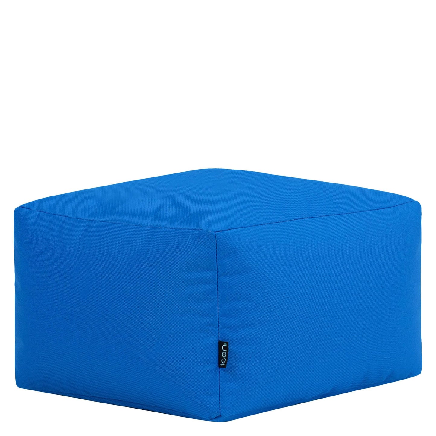 Bean Bag Bazaar Outdoor Bean Bag Footstool with Filling Included, Blue