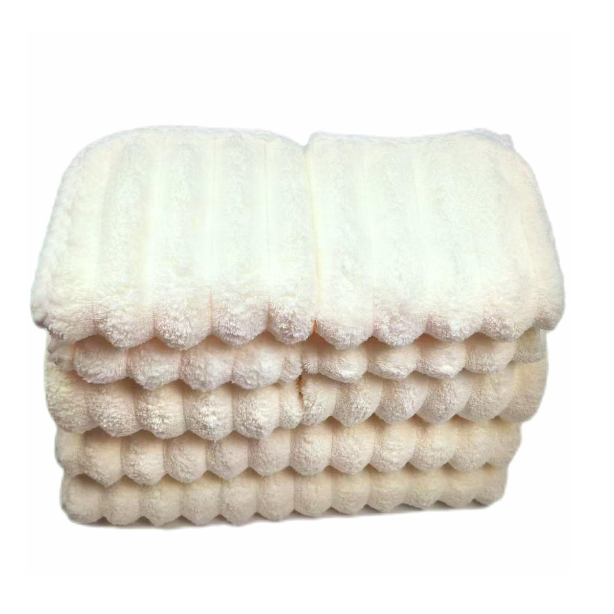 Soft Bath Towels Set, Microfiber Ribbed Oversized Bath Towels Extra Large for Bathroom, Home, Hotel, Spa, Beach, Pool, Gym (8-Piece Towel Set, Beige)