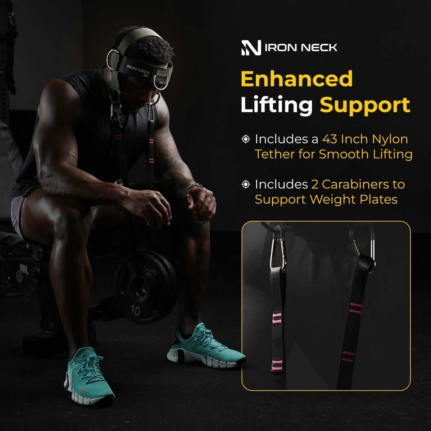 Iron Neck Alpha Harness - Advanced Adjustable Head and Chin Strap - Ultimate Neck Trainer for Home and Gym