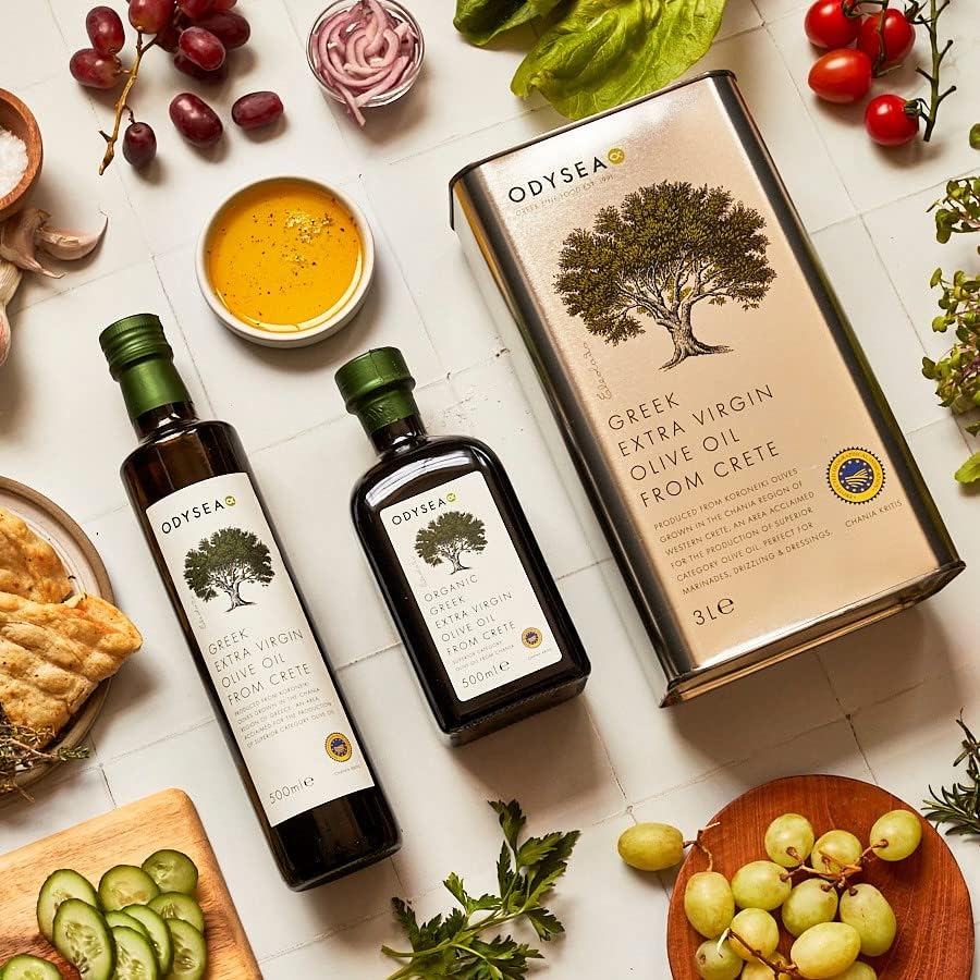 Odysea Greek Extra Virgin Olive Oil PGI Chania, 3 l (Pack of 1)