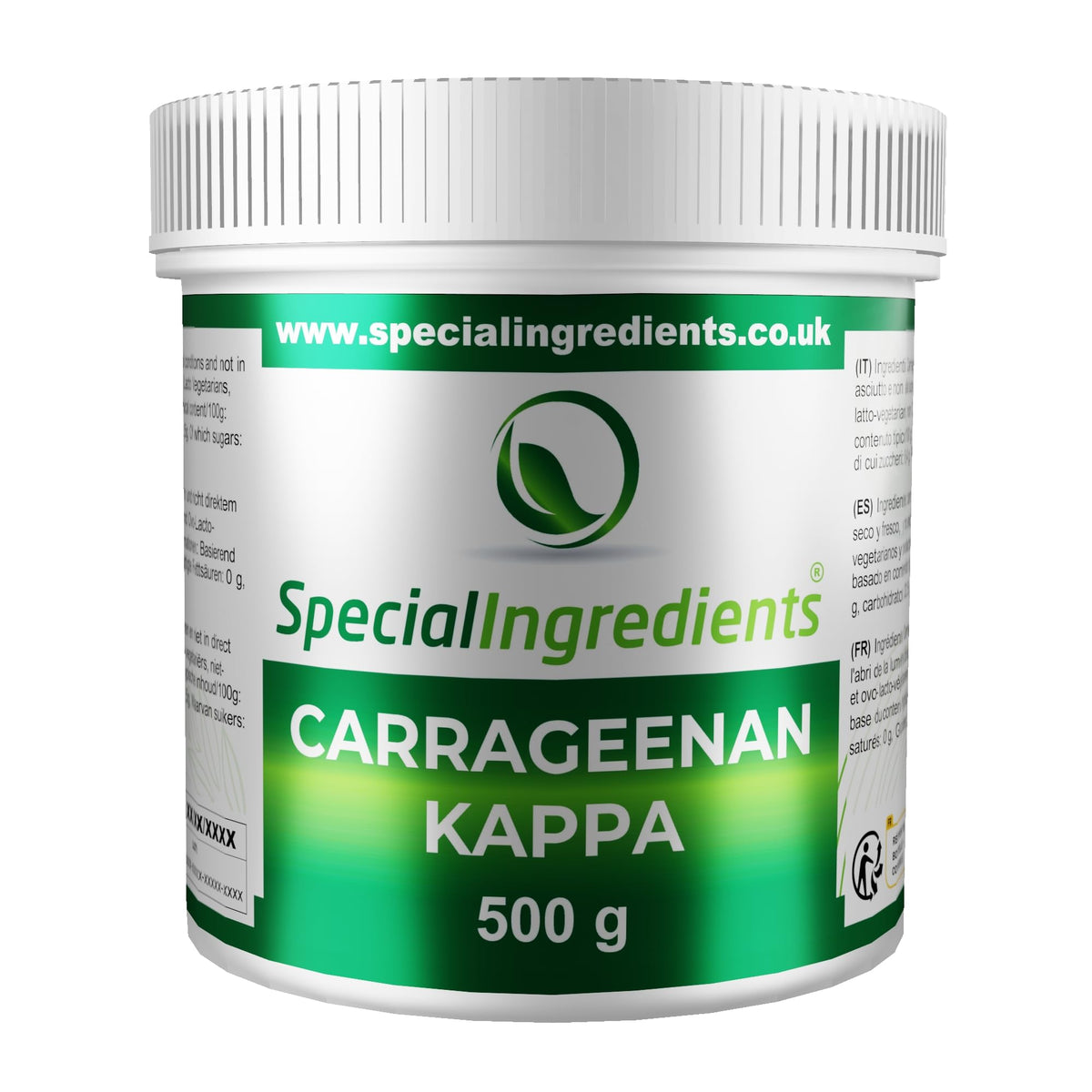 Carrageenan Kappa 500g Premium Quality Suitable for Vegans, Vegetarians & OVO- Lacto Vegetarians, Non-GMO, Gluten-Free, Non-irradiated ? Recyclable