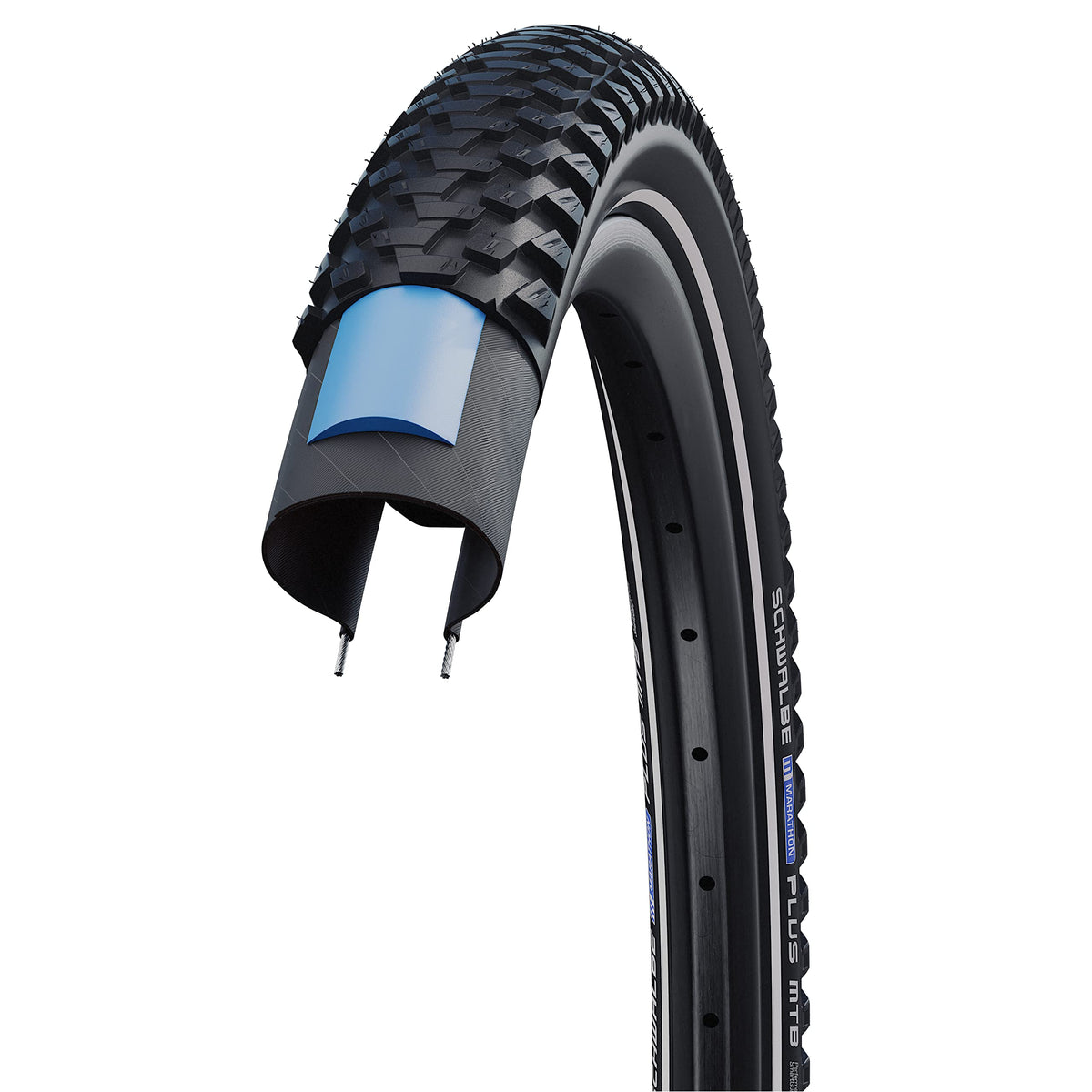 Schwalbe 318379 - tire marathon plus mtb 27.5x2.25/650b s-guard hs485 twinskin perfor.dual rigida