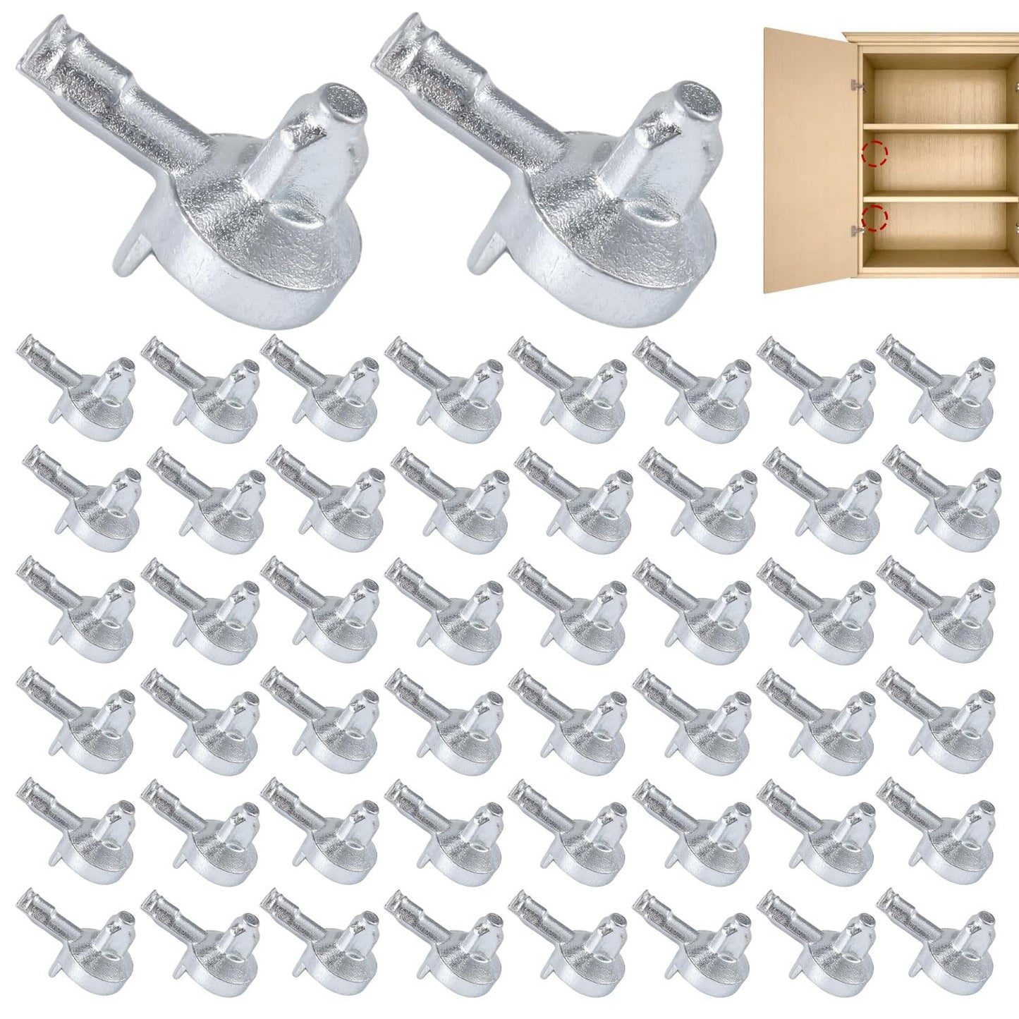 Tinoaly 50pcs Shelf Pegs Compatible with IKEA Billy Bookcase (Part 131372)