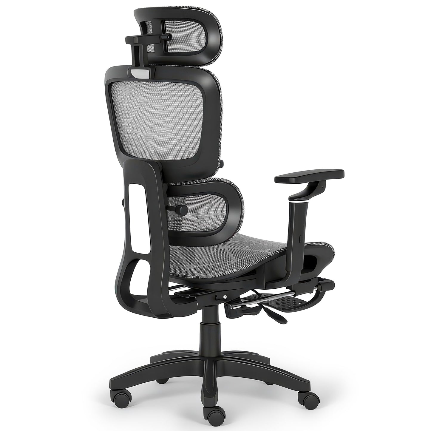 CHI ENERGY Ergonomic Desk Chair, Reclining Office Chair with Footrest, High Back Computer Chairs, Adjustable Lumbar Support, Headrest and 6D Armrest