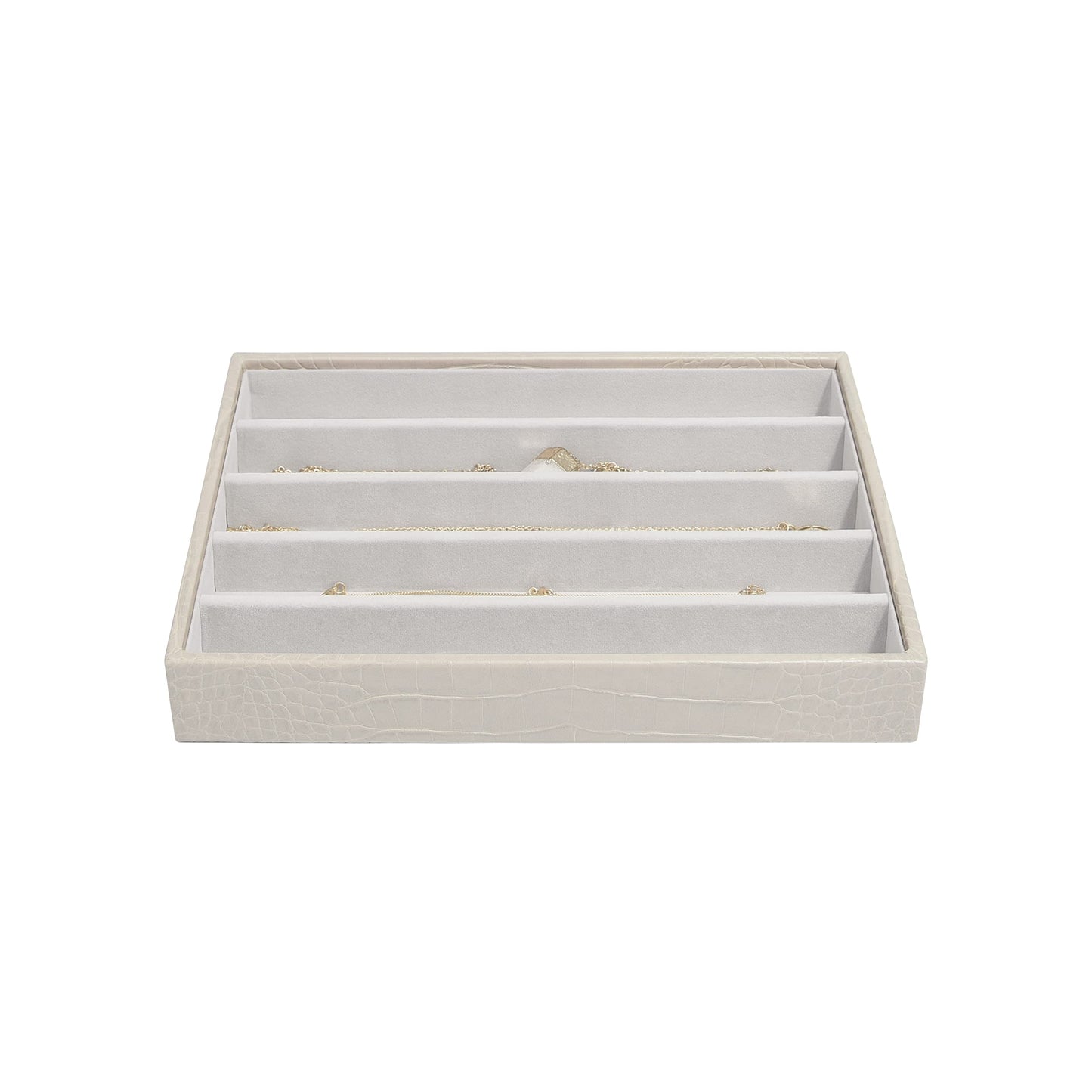 Stackers Putty Croc Textured Classic Medium Jewellery Box Necklace Layer