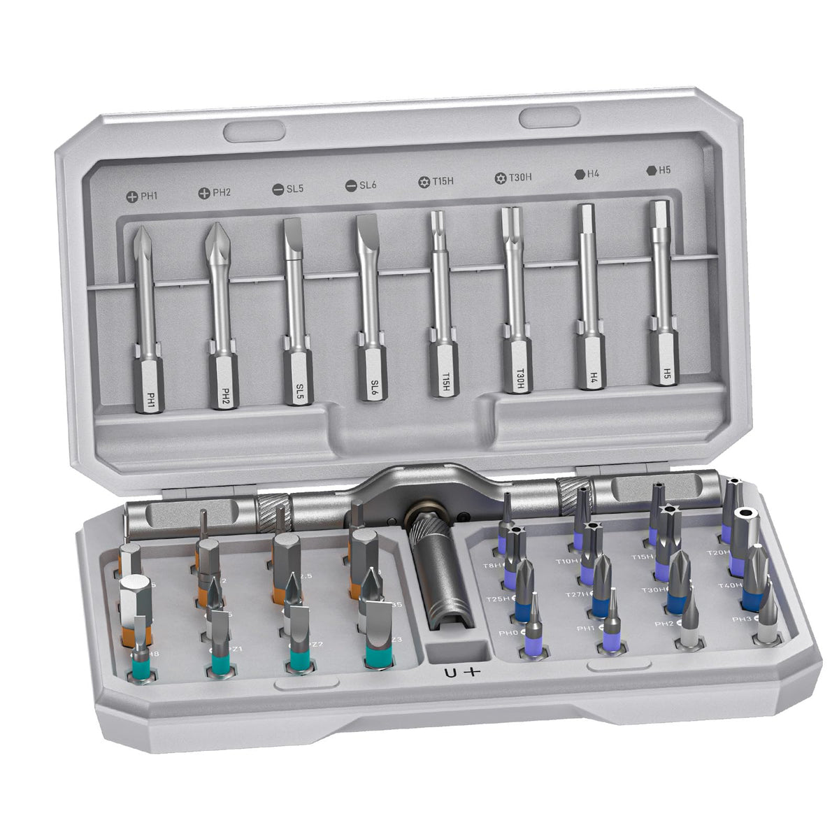 42 in1 Magnetic Screwdriver Set Precision Multi Bit Ratchet T Handle Repair Kit for Electronics, Phone, Laptop, Watch, Eyeglasses ? Portable Tool Set
