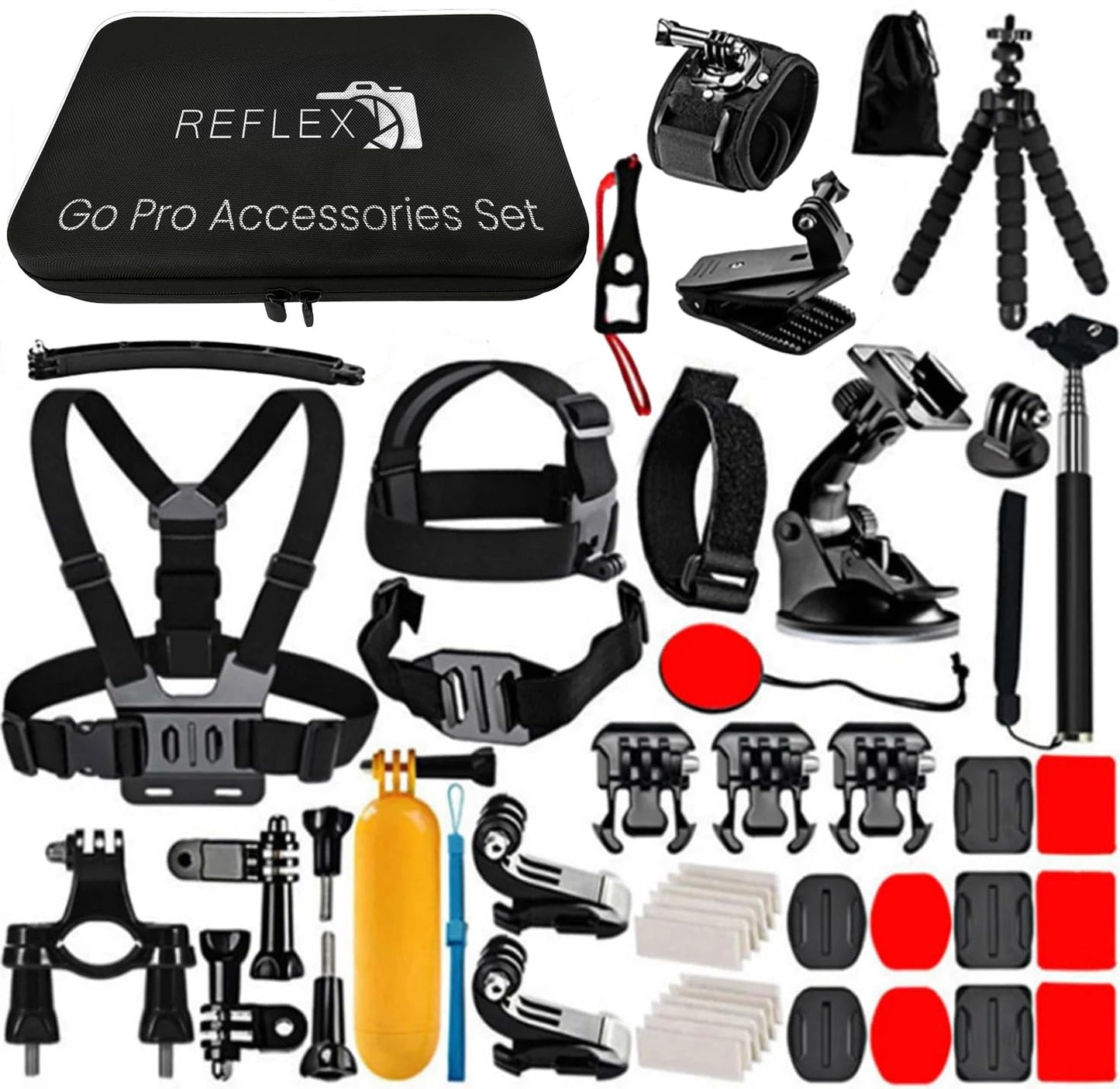 Reflex Camera 50 in 1 Action Camera Accessories Kit for the new GoPro Hero 13 and Hero 9-12, DJI Osmo Action 2, 3, 4, Pro 5, Insta360 Ace Pro/Ace Pro
